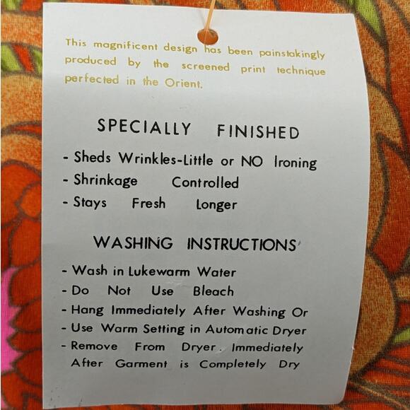 Vintage 60s NWT ALICE of CALIFORNIA Hawaiian Tiki Floral Maxi Dress Button Train - Picture 10 of 12